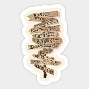 MASH 4077th Sign Post Sticker
